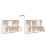 vidaXL Buffet Blanc 110 5x35x80 cm Bois massif de pin