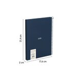 Cahier à Spirale Série Milan 1918 Format A5 Grille 5x5mm - 80 Feuilles de 95 gr/m2 - Microperforé  2 Trous - Coloris Bleu