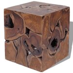 vidaXL Tabourets/Table basse teck massif