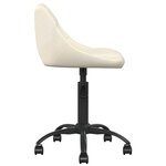 Vidaxl chaise de salle à manger crème velours