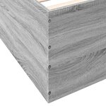 vidaXL Cadre de lit sonoma gris 120x190 cm bois d'ingénierie