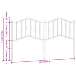 vidaXL Tête de lit métal blanc 160 cm