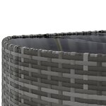 vidaXL Salon de jardin 4 Pièces avec coussins gris résine tressée
