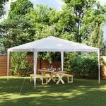 vidaXL Tente de réception 4x4 m blanc