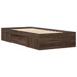 vidaXL Cadre de lit sans matelas chêne marron 100x200 cm