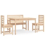 vidaXL Ensemble à manger de jardin 4 Pièces bois massif de pin