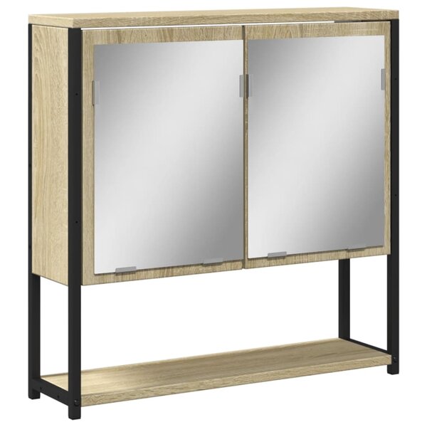 vidaXL Armoire de salle de bain à miroir chêne sonoma bois ingénierie
