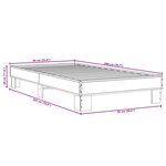 vidaXL Cadre de lit chêne sonoma 90x200 cm bois d'ingénierie et métal