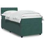 vidaXL Sommier à lattes de lit avec matelas Vert foncé 90x200 cm