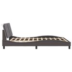 vidaXL Cadre de lit avec LED sans matelas gris 160x200 cm