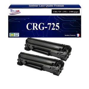 T3AZUR - 2x Toners compatibles avec Canon 728/ 725/ 726 pour Canon MF-4550D MF-4570DN MF-4580 Noir - 2 000p