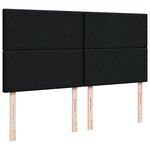 vidaXL Sommier à lattes de lit avec matelas Noir 180x200 cm Tissu