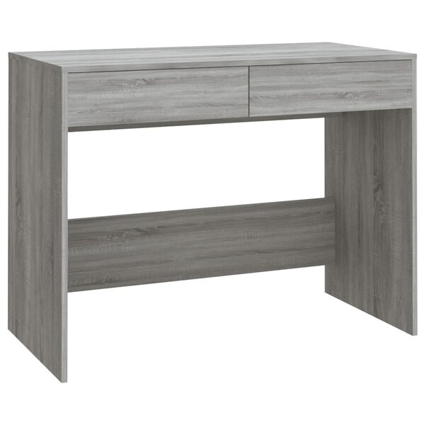 vidaXL Bureau sonoma gris 101x50x76 5 cm bois d'ingénierie