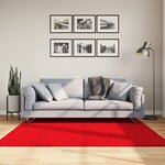 vidaXL Tapis HUARTE à poils courts doux et lavable rouge 160x160 cm