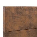 vidaXL Cadre de lit Marron Similicuir daim 120x200 cm