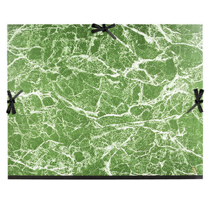 Carton à dessin papier marbré verni avec rubans 61x76 cm -pour format b2 - x 5 - exacompta