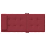 vidaXL Coussins de chaise à dossier haut lot de 4 rouge bordeaux