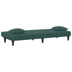 vidaXL Ensemble de canapés 2 Pièces avec coussins vert foncé velours