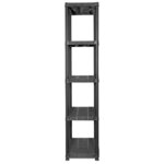 vidaXL Étagère de rangement à 5 niveaux Noir 71x38x170 cm Plastique