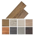 vidaXL Planches de plancher autoadhésives 2 51 m² 2 mm Marron noyer