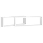 vidaXL Étagères cube murales 2Pièces Blanc 80x15x26 5cm bois d'ingénierie