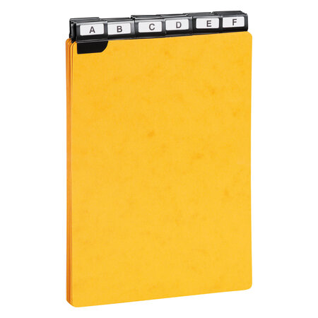 Guide de classement 210 x 148 mm - exacompta jaune - jeu de 24