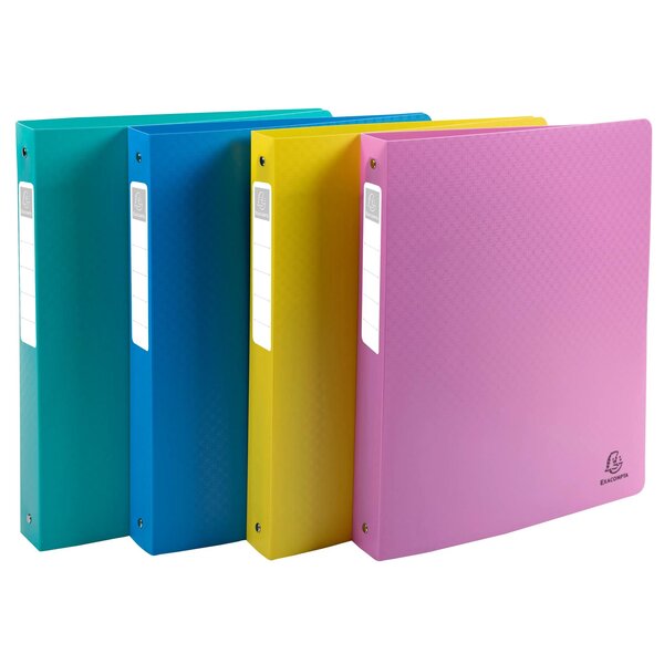 Classeur 4 Anneaux 30mm Polypropylène Forever Young - A4 Maxi - Couleurs Assorties - X 12 - Exacompta