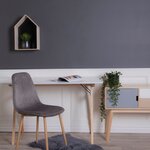 Bureau blanc et bois 120 x 60 x 75 cm