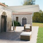 vidaXL Auvent automatique sur pied 400x350 cm Crème