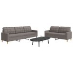 vidaXL Ensemble de canapés 2 Pièces taupe tissu