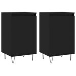 vidaXL Buffets 2 Pièces noir 40x35x70 cm bois d’ingénierie
