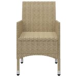 vidaXL Ensemble à manger de jardin 9 Pièces Beige