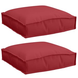 vidaXL Coussin pour assise de palette 2 Pièces Bordeaux 40 x 40 x 8 cm