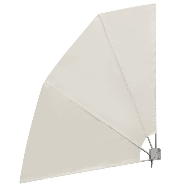 vidaXL Auvent latéral pliable de balcon Crème 210 x 210 cm