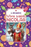 Carte Vive Saint Nicolas Bonne fête avec Enveloppe