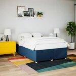 vidaXL Cadre de lit sans matelas bleu 160x200 cm tissu
