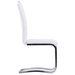 vidaXL Chaises à manger cantilever lot de 4 blanc similicuir