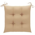 vidaXL Chaises pliables d'extérieur lot de 6 et coussins Bois d'acacia