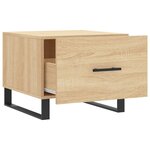 vidaXL Tables basses 2 Pièces chêne sonoma 50x50x40 cm bois d'ingénierie