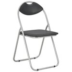 vidaXL Chaises pliantes à manger lot de 6 noir similicuir