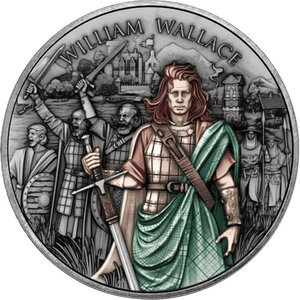 Monnaie WILLIAM WALLACE Legendary Warriors 1 Oz Medaille Argent USA (PRÉCOMMANDE)