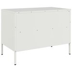 vidaXL Meuble TV blanc 68x39x50 5 cm acier laminé à froid