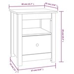 vidaXL Tables de chevet 2 Pièces Blanc 40x35x49 cm Bois de pin massif