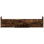 vidaXL Cadre de lit tête de lit et pied de lit chêne fumé 90x200 cm