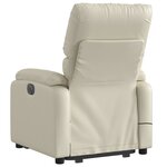 vidaXL Fauteuil inclinable de massage électrique crème similicuir