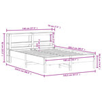 vidaXL Cadre de lit sans matelas blanc 140x200 cm bois de pin massif