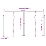 vidaXL Auvent latéral rétractable vert foncé 220x1000 cm