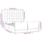 vidaXL Cadre de lit avec tête de lit Rose 140x190 cm Velours