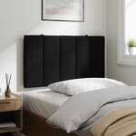 vidaXL Coussin de tête de lit noir 90 cm velours