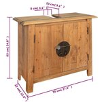 vidaXL Meuble-lavabo de salle de bains pin massif 70x32x63 cm